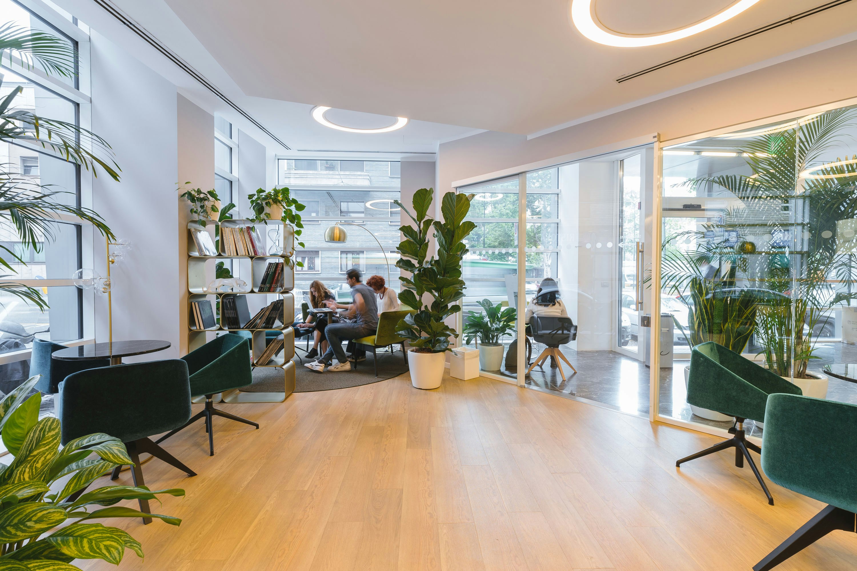 Modern office environment representing a collaborative web project